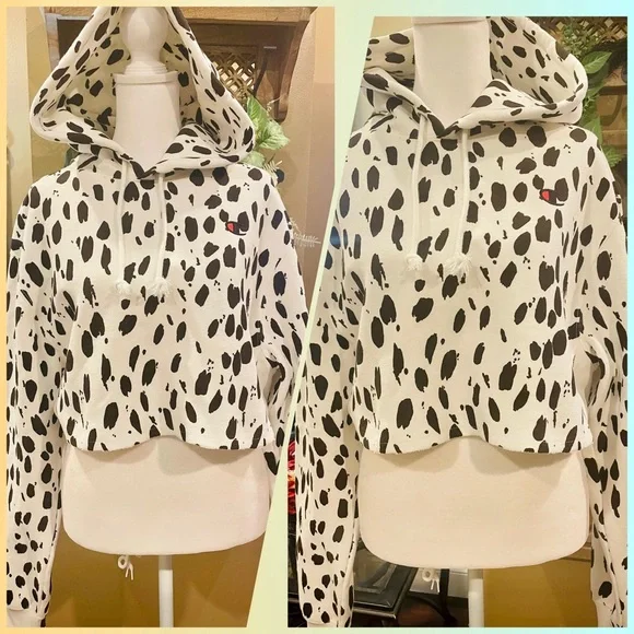 Champion Tops Cow Print Cropped Champion Hoodie Poshmark